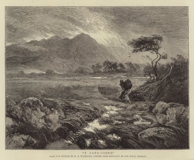 A Land-Storm by Ernest Albert Waterlow
